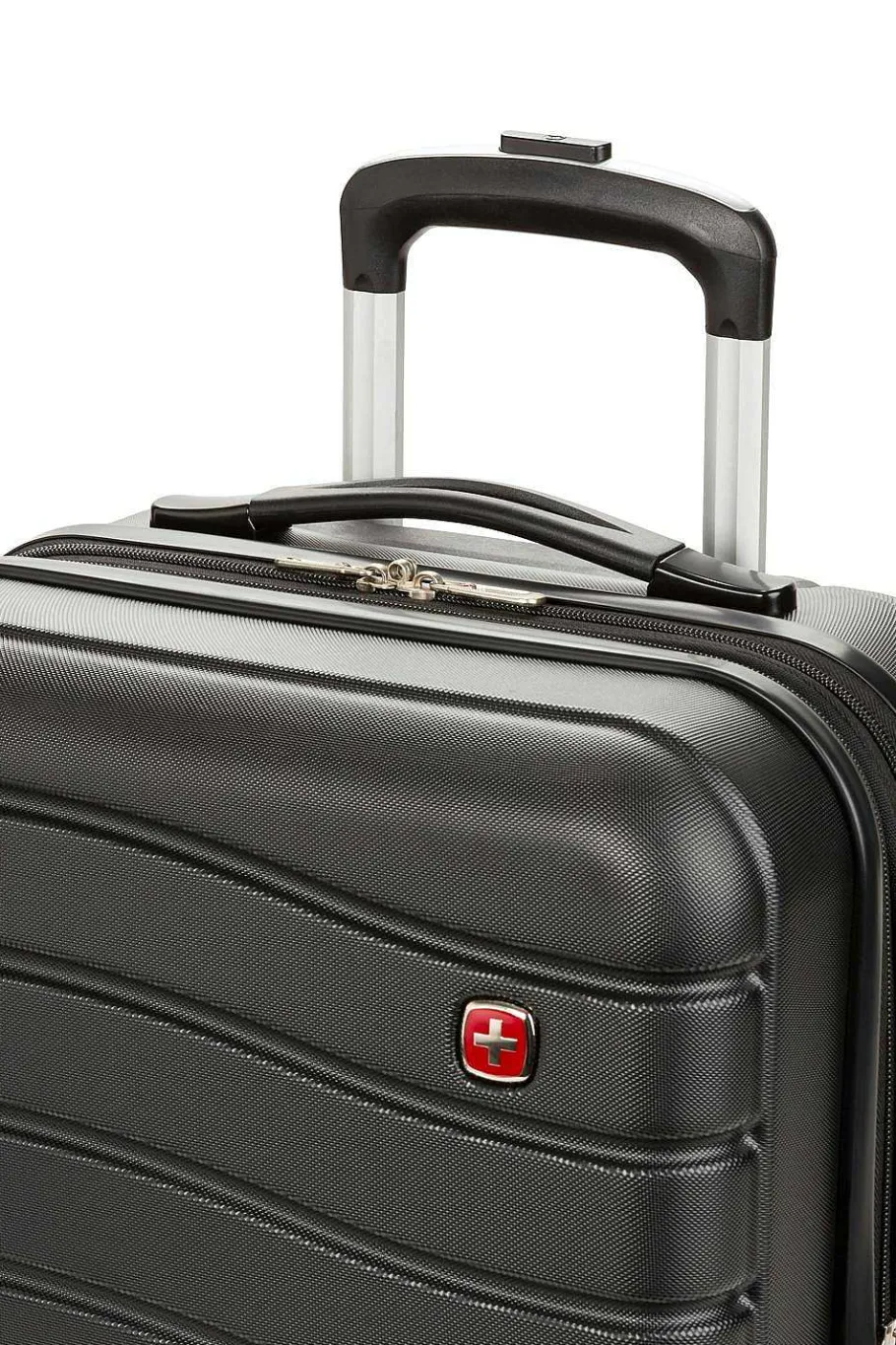 swissgear___expandable_carry_on_hardside_spinner_luggage_6-5.webp Flash Sale SWISSGEAR 7790 18" Expandable Carry On Hardside Spinner Luggage Black | Gray
