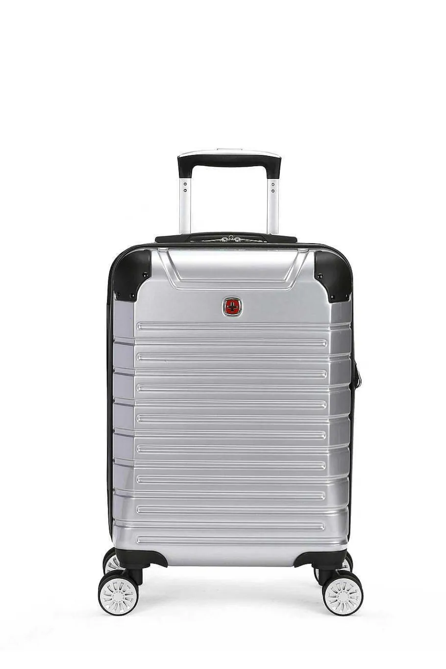 Discount SWISSGEAR 7782 18" Expandable Carry On Hardside Spinner Luggage - Silver