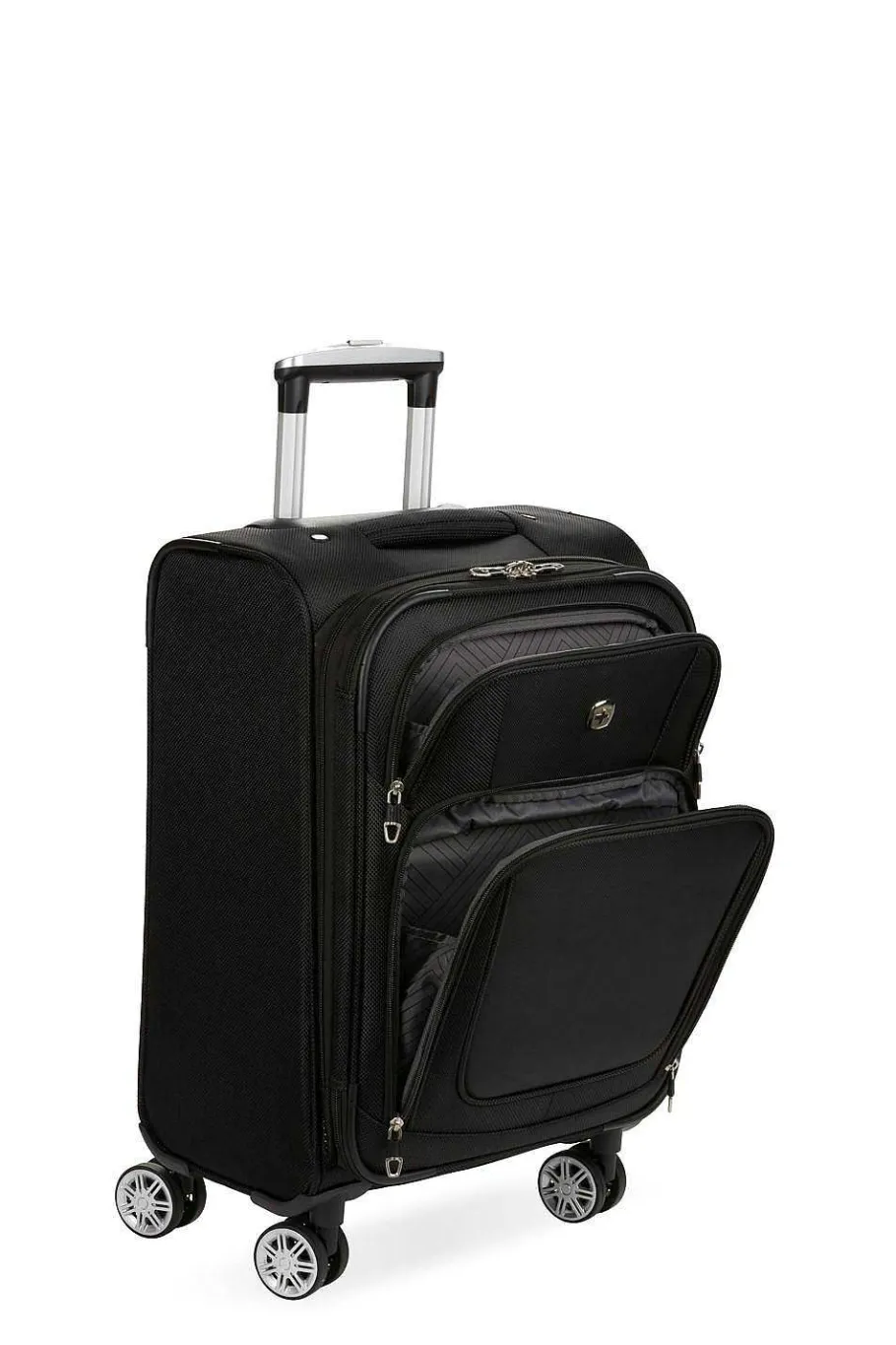swissgear___expandable_spinner_carry_on_luggage__black_5.webp Outlet SWISSGEAR 7768 20" Expandable Spinner Carry On Luggage - Black