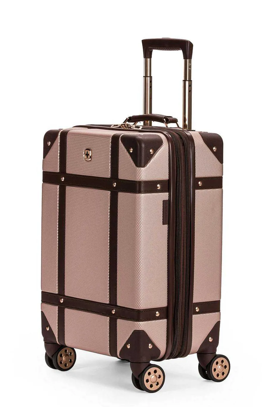 swissgear___expandable_trunk_carry_on_spinner_luggage_7.webp Sale SWISSGEAR 7739 19" Expandable Trunk Carry On Spinner Luggage Black | Black/Black | Blush | Purple