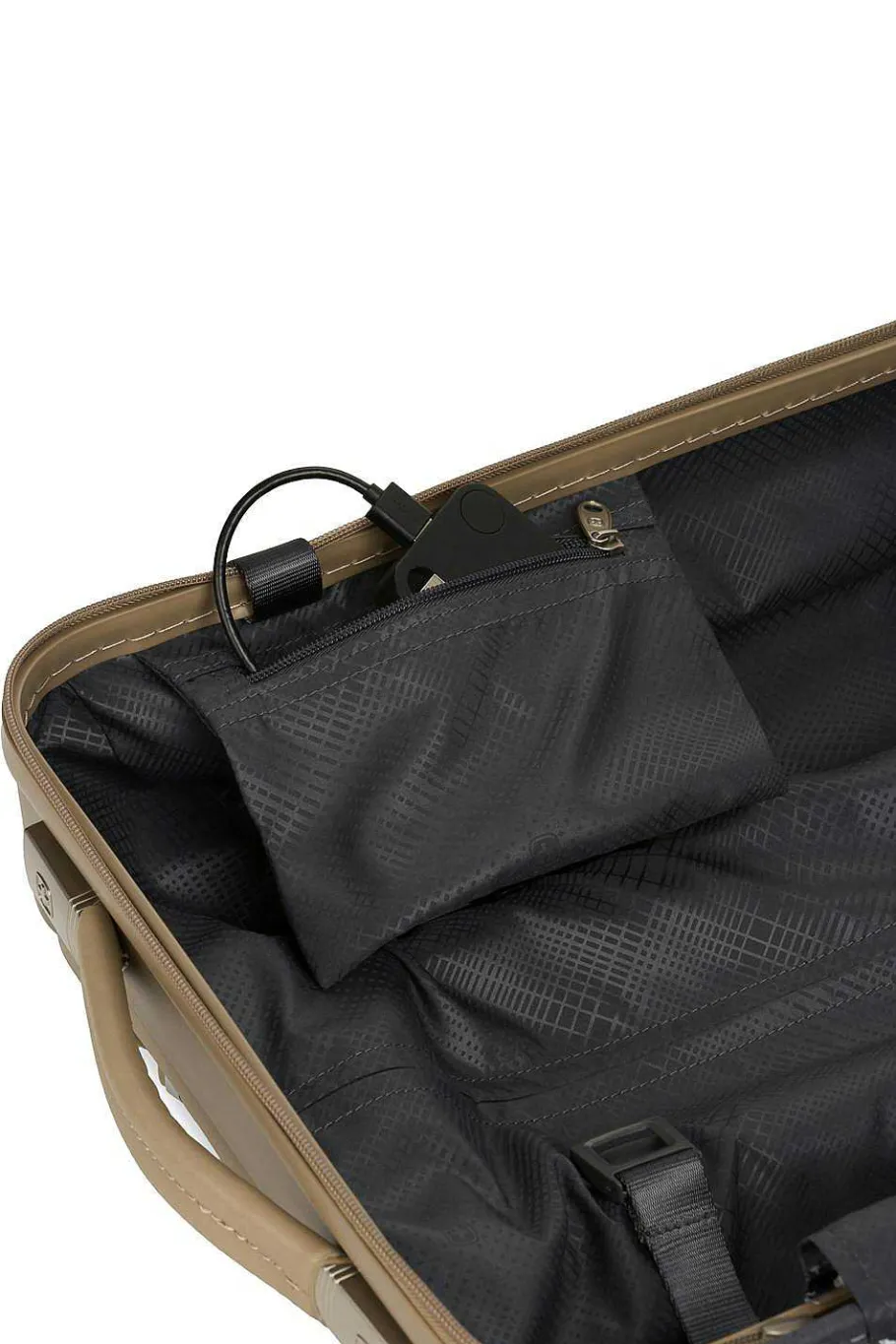 Hot SWISSGEAR 7910 20" Usb Expandable Carry On Hardside Spinner Luggage - Golden Sand