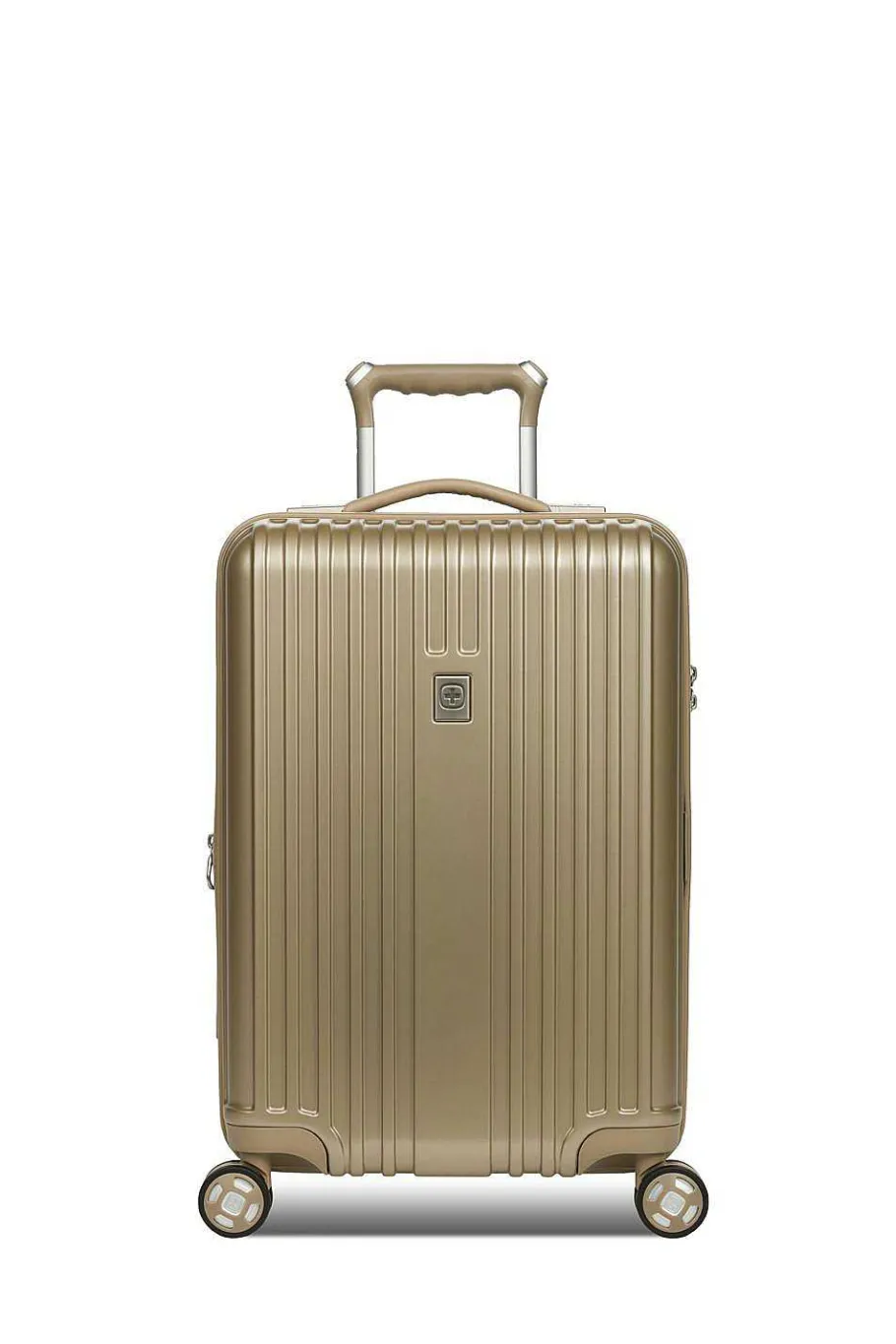 Hot SWISSGEAR 7910 20" Usb Expandable Carry On Hardside Spinner Luggage - Golden Sand