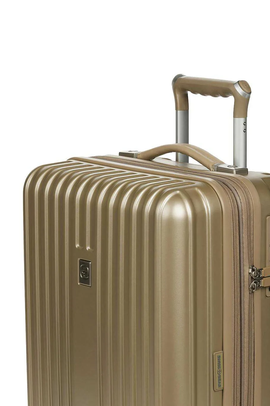 Hot SWISSGEAR 7910 20" Usb Expandable Carry On Hardside Spinner Luggage - Golden Sand