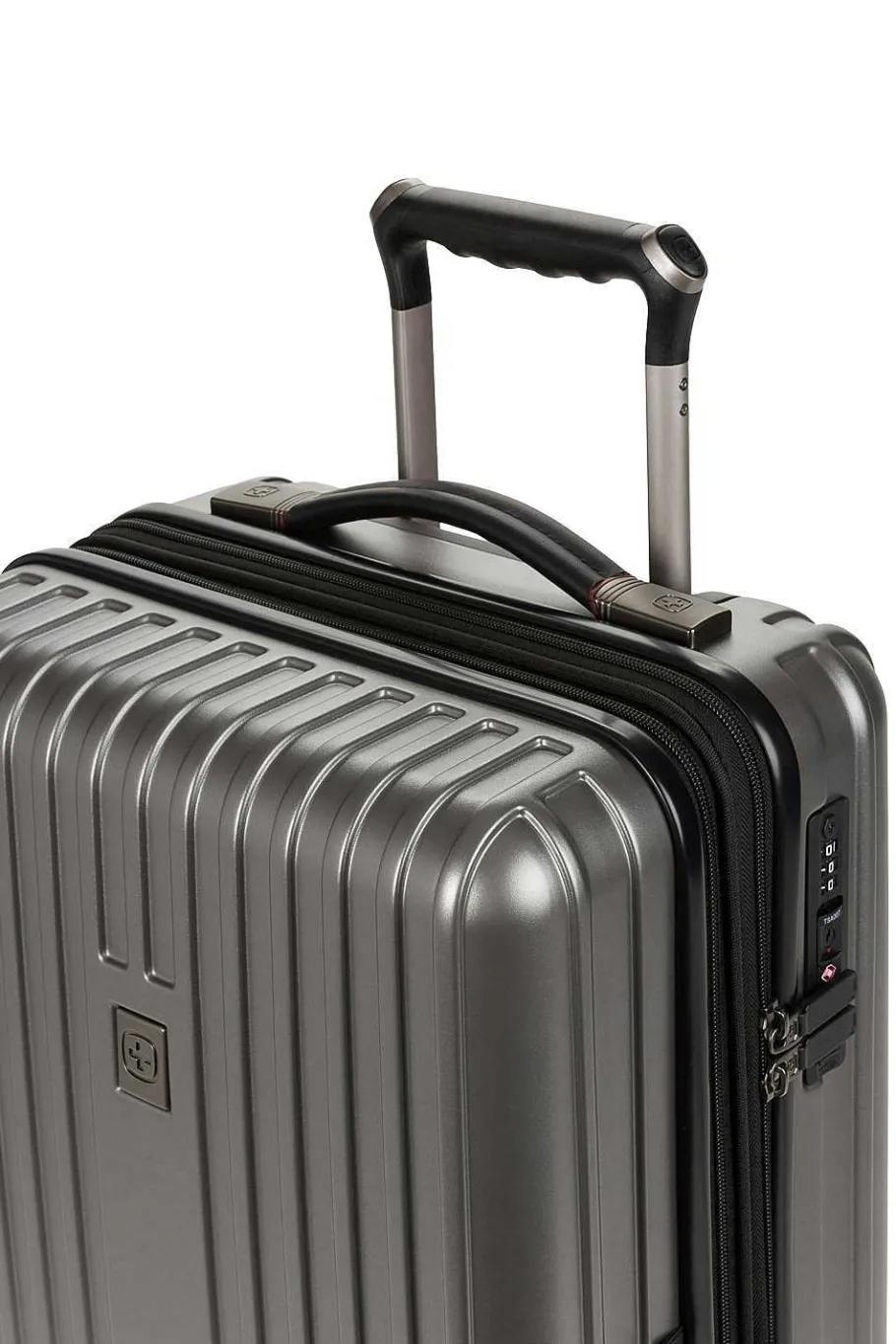 Flash Sale SWISSGEAR 7910 20" Usb Expandable Carry On Hardside Spinner Luggage - Gun Metal