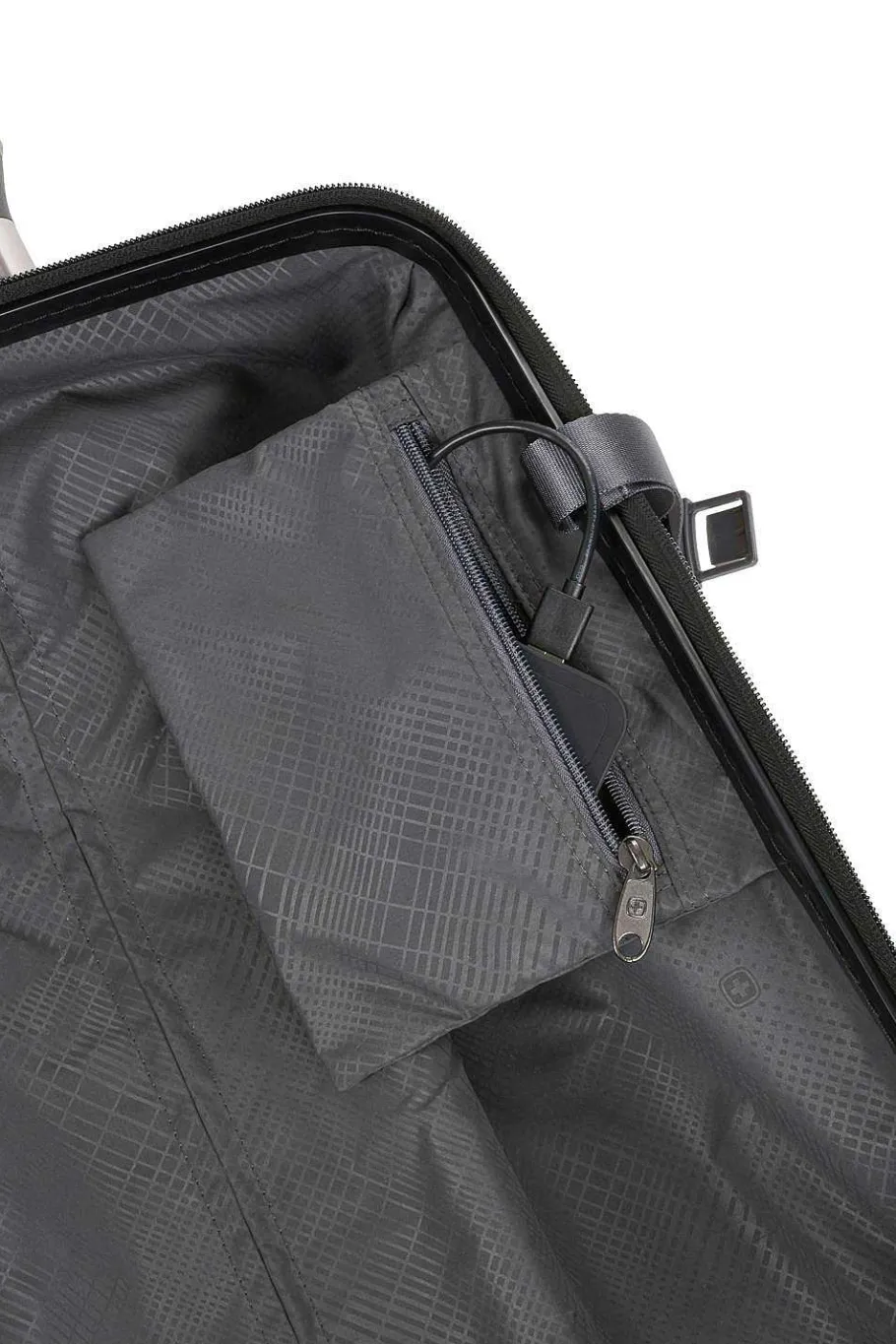 swissgear___usb_expandable_carry_on_hardside_spinner_luggage__gun_metal_7-2.webp Fashion SWISSGEAR 7910 20" Usb Expandable Carry On Hardside Spinner Luggage - Gun Metal