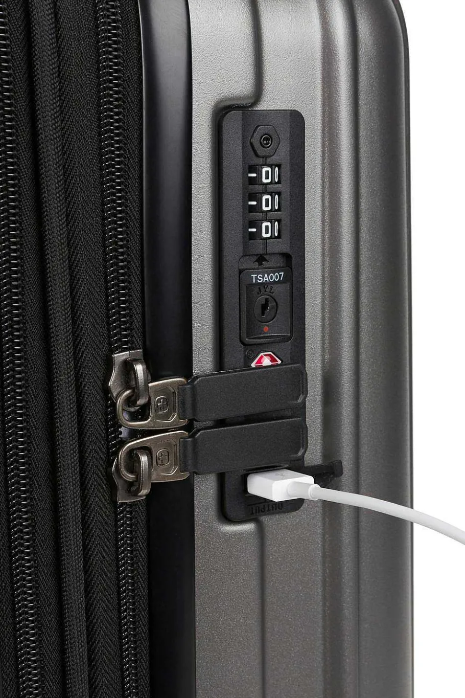 swissgear___usb_expandable_carry_on_hardside_spinner_luggage__gun_metal_9-2.webp Fashion SWISSGEAR 7910 20" Usb Expandable Carry On Hardside Spinner Luggage - Gun Metal