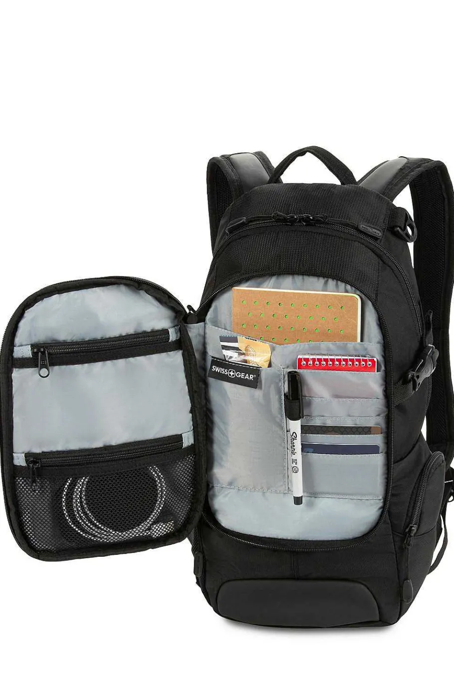 swissgear__city_backpack_5-3.webp Fashion SWISSGEAR 3598 City Backpack Ballistic Black | Ballistic Navy Blue | Ballistic Stingray | Black