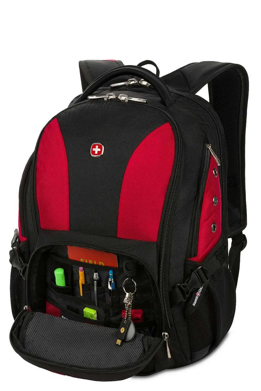 swissgear__deluxe_laptop_backpack_2.webp Best SWISSGEAR 1592 Deluxe Laptop Backpack Black | Black/Red