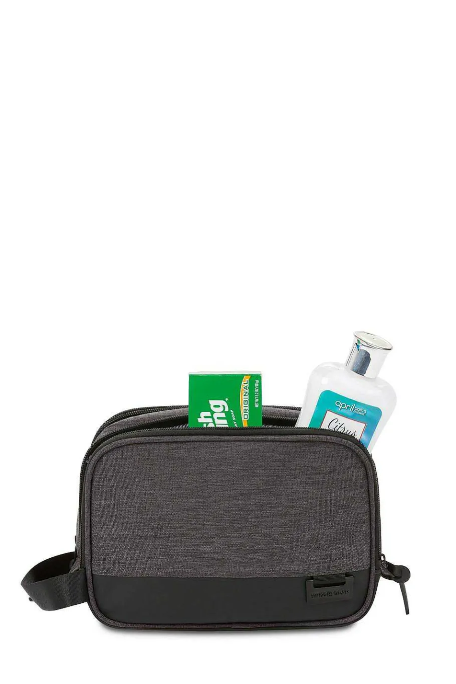 swissgear__dual_compartment_dopp_kit__heather_gray_4.webp Best SWISSGEAR 2661 Dual Compartment Dopp Kit - Heather Gray