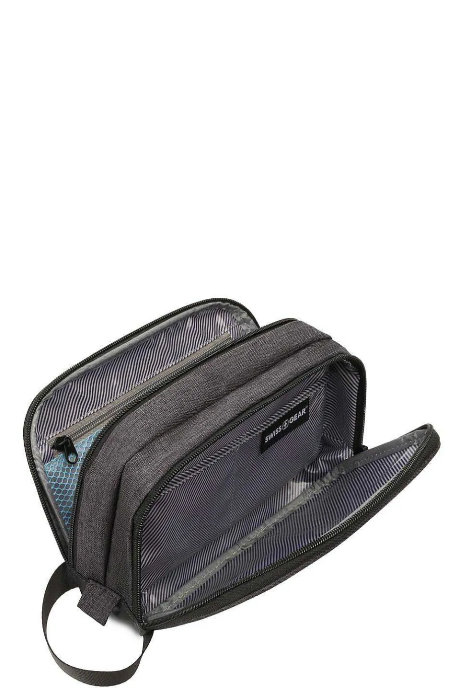 swissgear__dual_compartment_dopp_kit__heather_gray_6.webp Best SWISSGEAR 2661 Dual Compartment Dopp Kit - Heather Gray