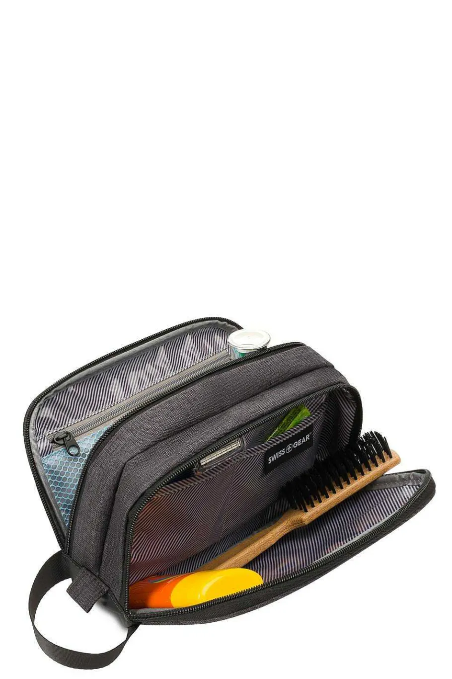 swissgear__dual_compartment_dopp_kit__heather_gray_8.webp Best SWISSGEAR 2661 Dual Compartment Dopp Kit - Heather Gray