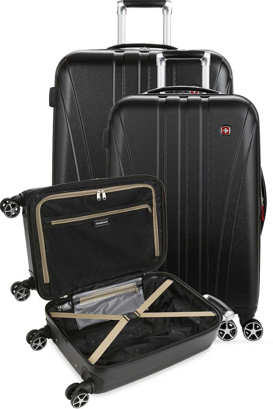 swissgear__expandable_pc_hardside_spinner_luggage_set_11-6.webp Fashion SWISSGEAR 7585 Expandable 3Pc Hardside Spinner Luggage Set Black | Silver