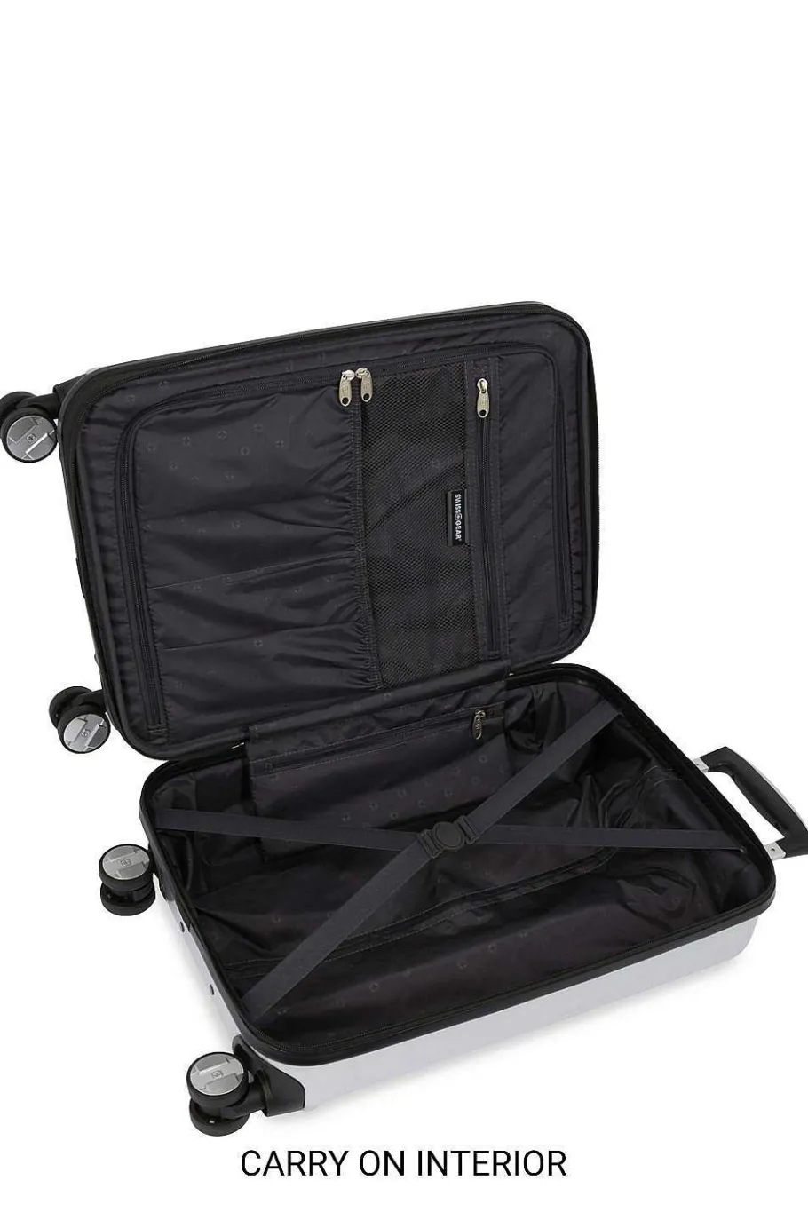 swissgear__expandable_pc_hardside_spinner_luggage_set__silver_4.webp Flash Sale SWISSGEAR 7786 Expandable 2Pc Hardside Spinner Luggage Set - Silver