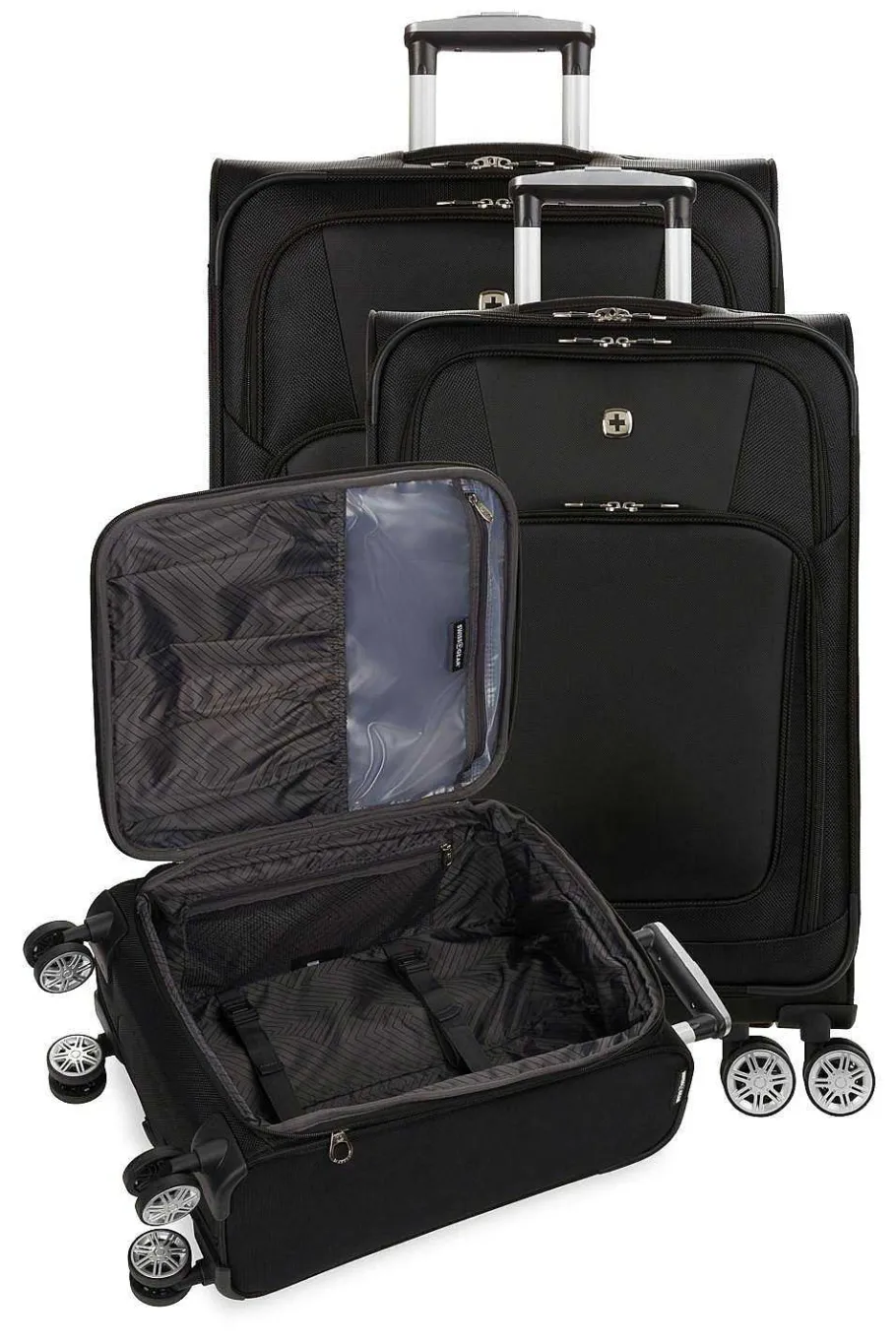 swissgear__expandable_pc_spinner_luggage_set__black_4-1.webp Shop SWISSGEAR 7768 Expandable 3Pc Spinner Luggage Set - Black