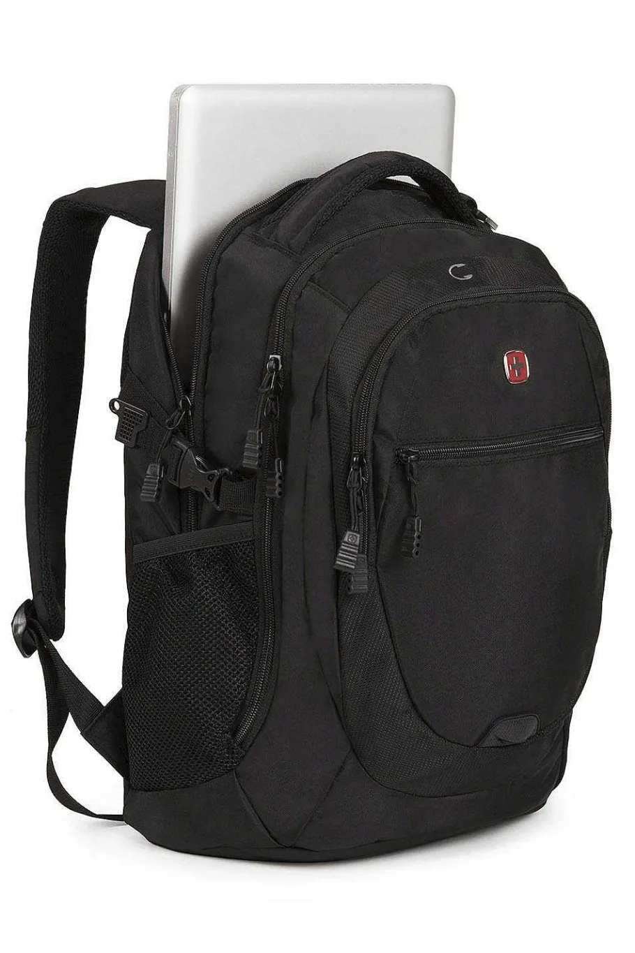 New SWISSGEAR 6655 Laptop Backpack Black | Black/Navy | Black/Red