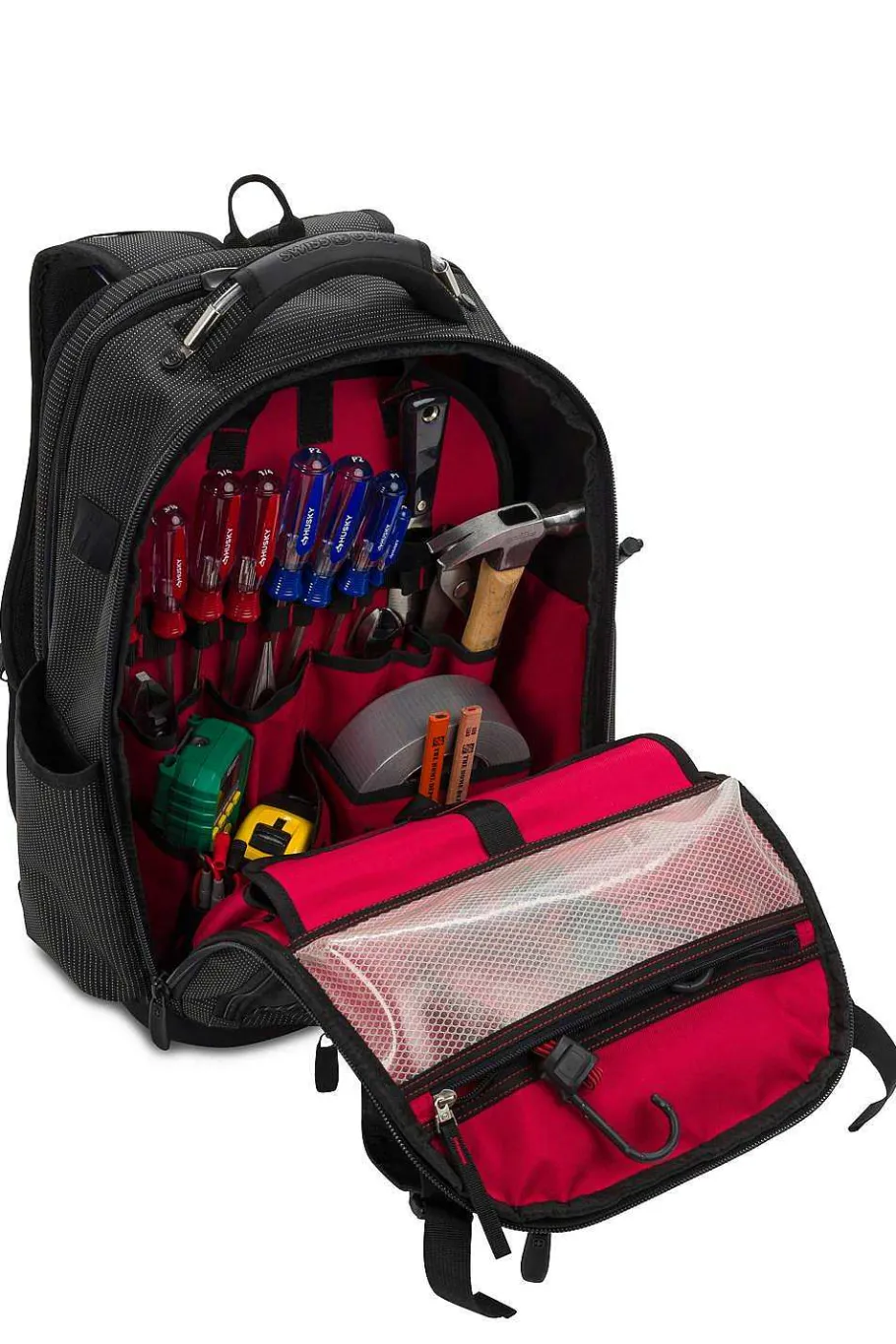 swissgear__usb_work_pack_pro_tool_backpack_2-1.webp Store SWISSGEAR 3636 Usb Work Pack Pro Tool Backpack Black Canvas | Black With White Dots | Brown Canvas