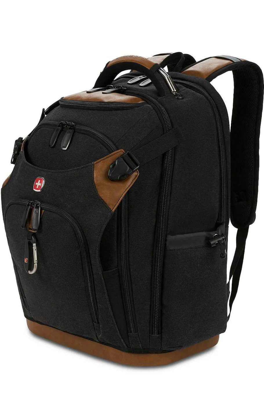 swissgear__usb_work_pack_pro_tool_backpack_3-1.webp Store SWISSGEAR 3636 Usb Work Pack Pro Tool Backpack Black Canvas | Black With White Dots | Brown Canvas