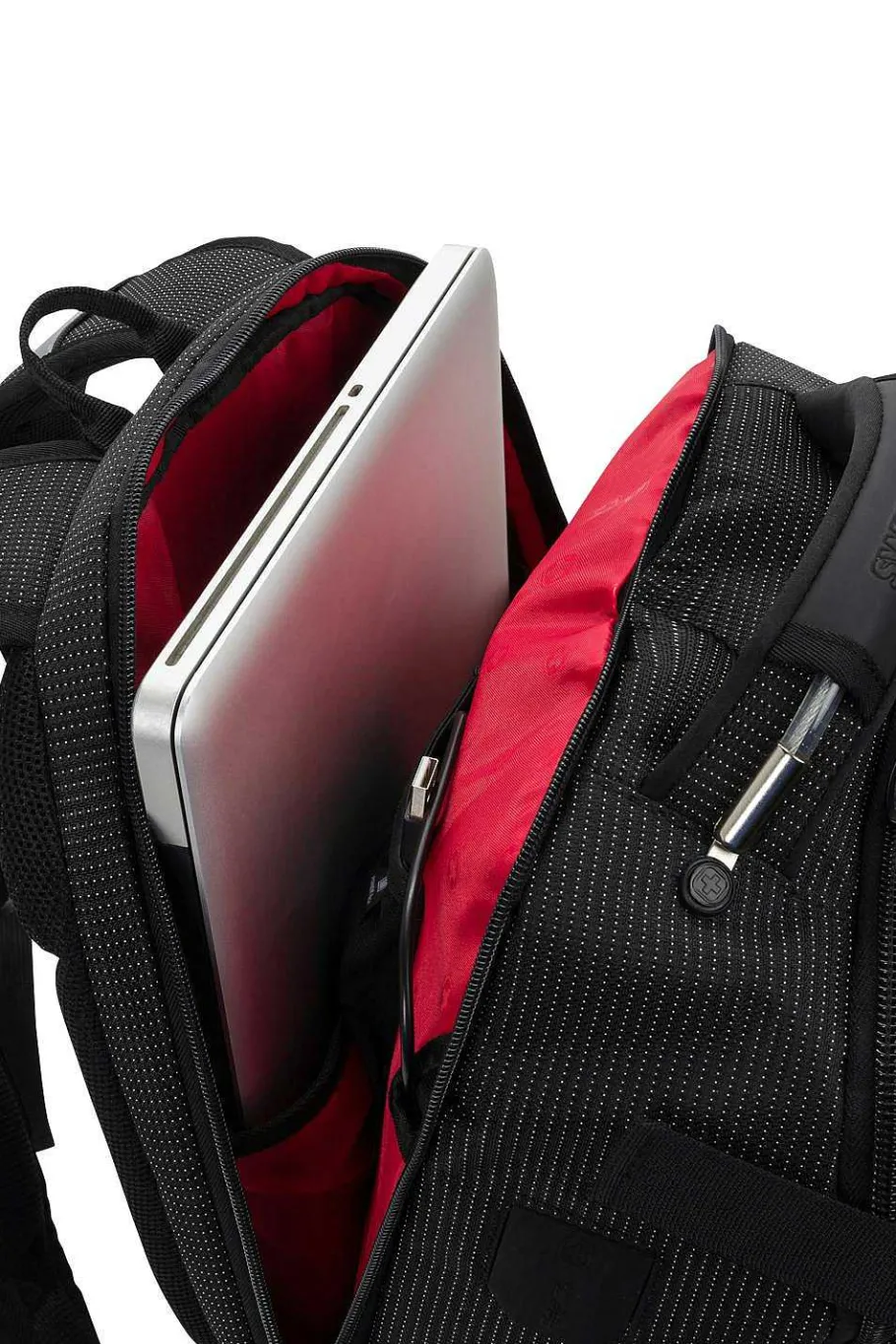 swissgear__usb_work_pack_pro_tool_backpack_8-1.webp Store SWISSGEAR 3636 Usb Work Pack Pro Tool Backpack Black Canvas | Black With White Dots | Brown Canvas