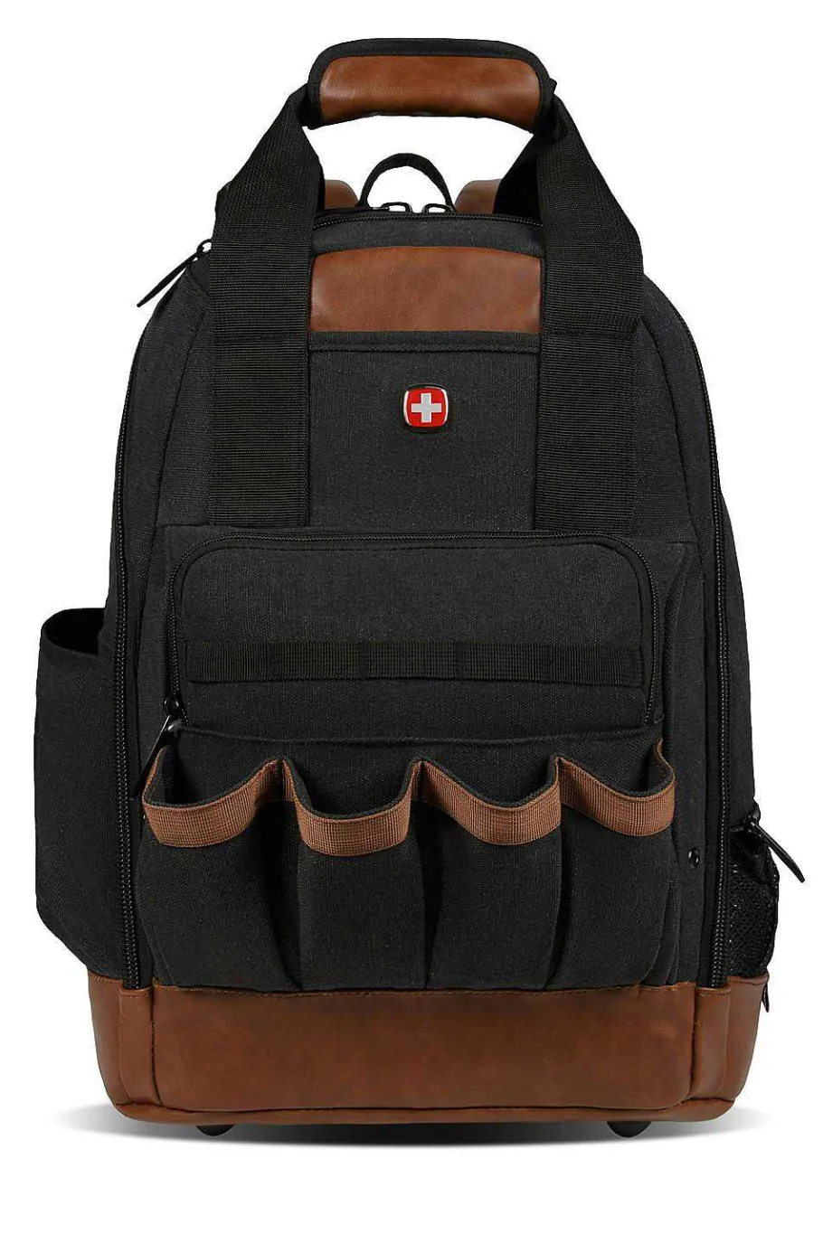 swissgear__work_pack_tool_backpack_2-3.webp Flash Sale SWISSGEAR 2767 Work Pack Tool Backpack Black | Brown | Canvas Black Brown