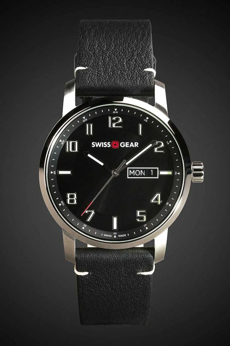 swissgear_legacy_watch__blacksilver_3.webp Outlet SWISSGEAR Legacy Watch - Black/Silver