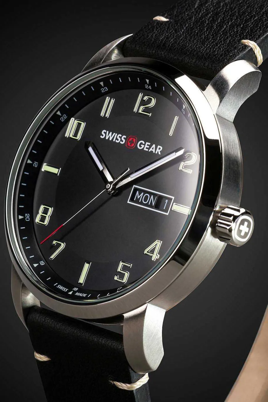 swissgear_legacy_watch__blacksilver_5.webp Outlet SWISSGEAR Legacy Watch - Black/Silver