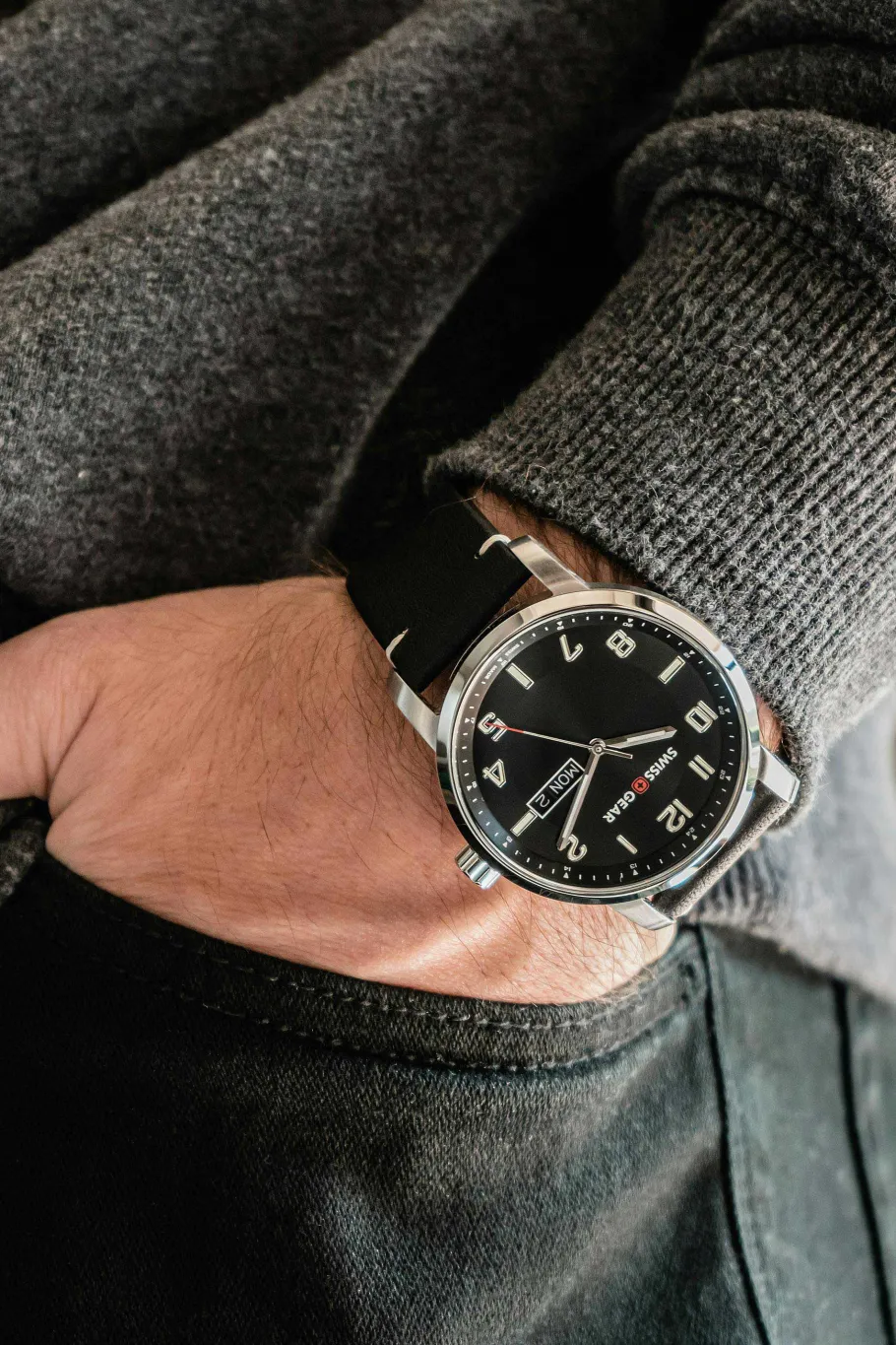 swissgear_legacy_watch__blacksilver_8.webp Outlet SWISSGEAR Legacy Watch - Black/Silver