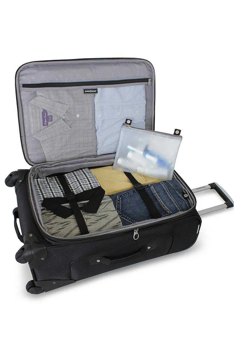 Cheap SWISSGEAR Sion 6283 24.5" Expandable Spinner Luggage Black | Blue | Burgundy | Dark Gray