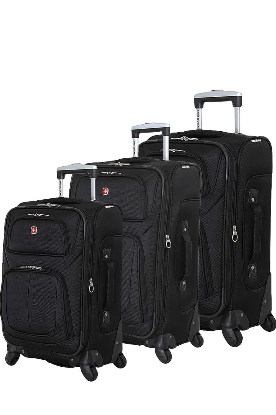 Discount SWISSGEAR Sion 6283 Expandable 3Pc Spinner Luggage Set Black | Blue | Burgundy | Dark Gray