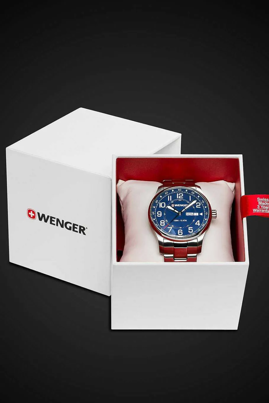 Online SWISSGEAR Wenger Attitude Watch - Stainless Steel With Blue Dial And Stainless Steel Bracelet