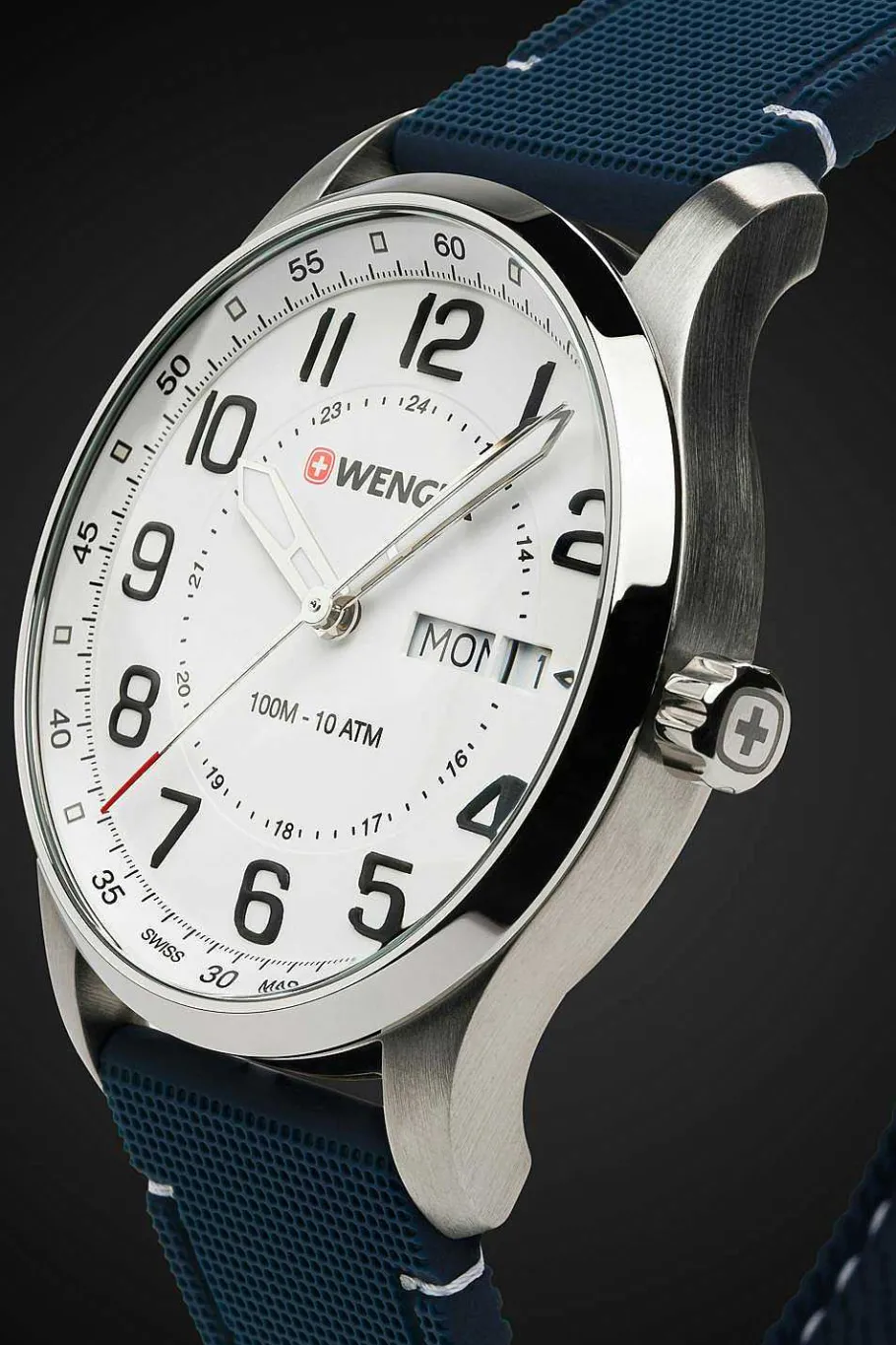 wenger_attitude_watch__stainless_steel_with_white_dial_and_blue_silicone_strap_5.webp Hot SWISSGEAR Wenger Attitude Watch - Stainless Steel With White Dial And Blue Silicone Strap