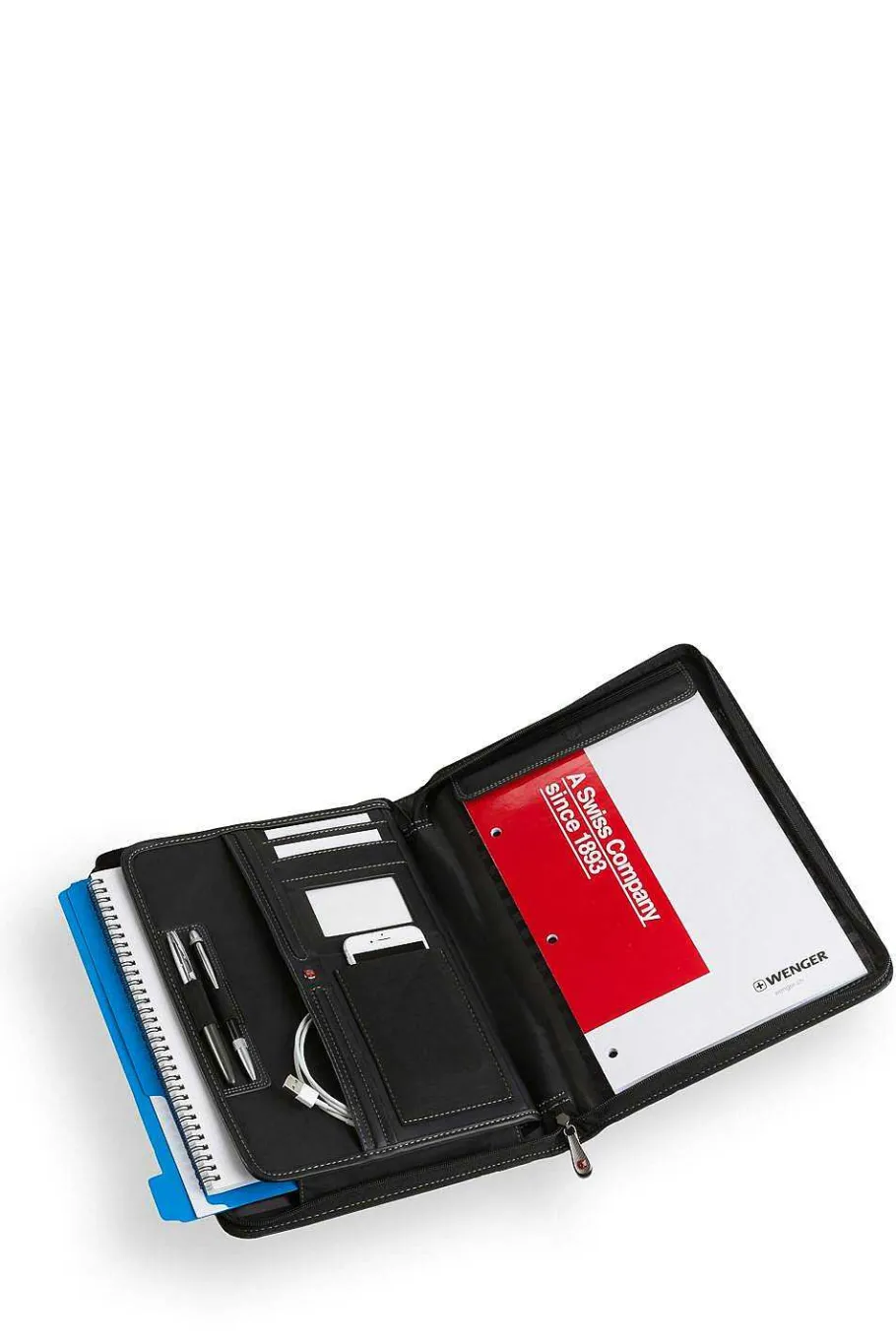 New SWISSGEAR Wenger Concept Zippered Padfolio - Black