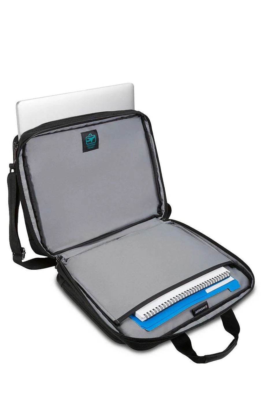 wenger_legacy__inch_double_gusset_computer_case__blackgray_6.webp Hot SWISSGEAR Wenger Legacy 16 Inch Double Gusset Computer Case - Black/Gray