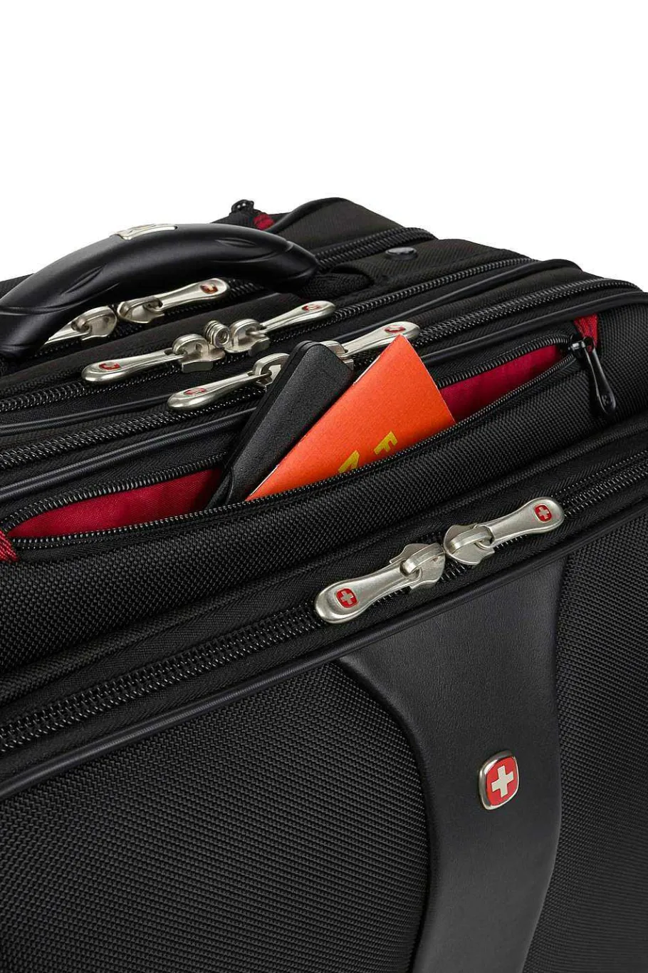 Clearance SWISSGEAR Wenger Patriot Wheeled Business Case With Removable Laptop Case - Black