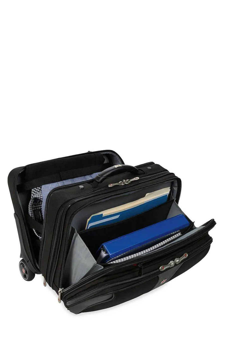 Store SWISSGEAR Wenger Patriot Wheeled Business Case With Removable Laptop Case - Black