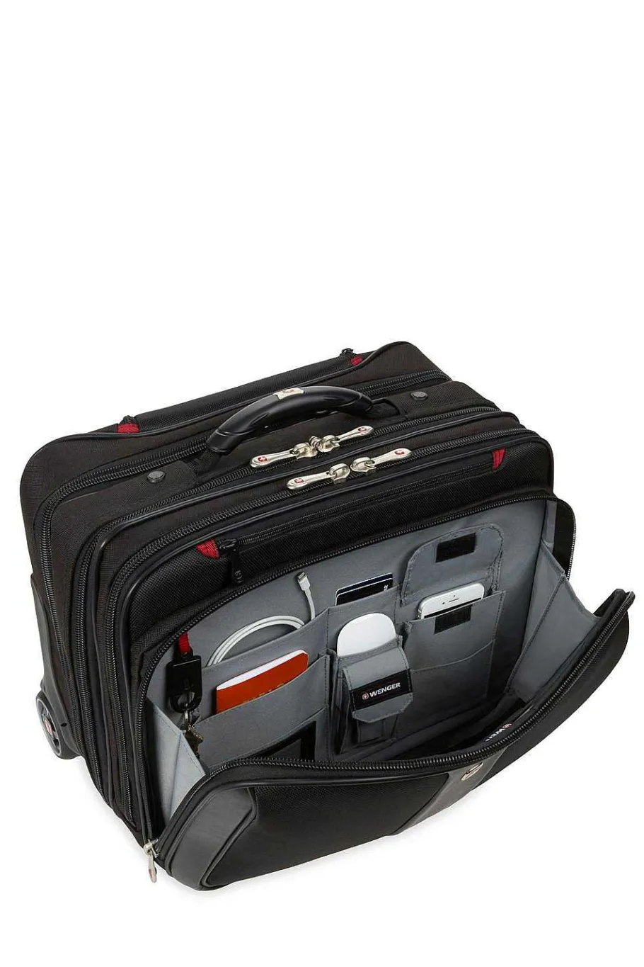 Hot SWISSGEAR Wenger Patriot Wheeled Business Case With Removable Laptop Case - Black