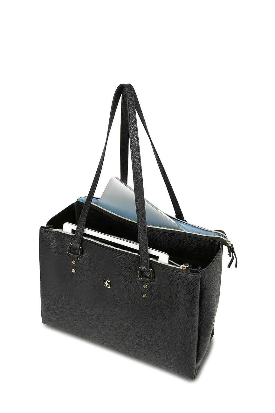 wenger_rosalyn__inch_laptop_tote__blacksky_blue_2.webp Hot SWISSGEAR Wenger Rosalyn 14 Inch Laptop Tote - Black/Sky Blue