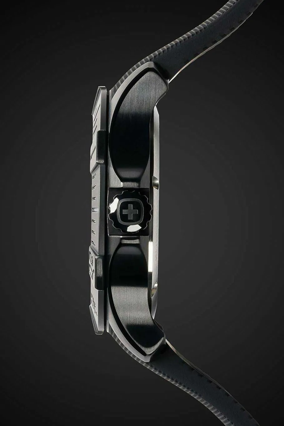 Cheap SWISSGEAR Wenger Seaforce Watch - Black With Black Dial And Black Silicone Strap